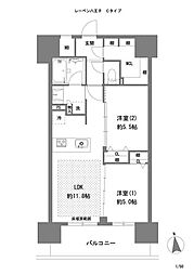 ラグゼナ八王子横山町 1SLDKの間取図画像
