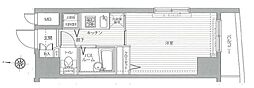 トーシンフェニックス武蔵関 1Kの間取図画像