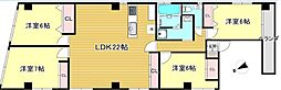 白石マンション 4LDKの間取図画像
