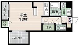 アンビアンス鳥飼 ワンルームの間取図画像