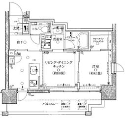 クリオラベルヴィ新御徒町 1LDKの間取図画像