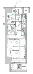 Raffistar中野本町 1DKの間取図画像