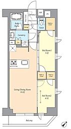 AIFLAT渋谷西原 2階2LDKの間取り