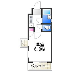 シャルマンフジ北花田 1Kの間取図画像