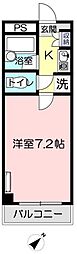 ロイヤルM&I 1Kの間取図画像