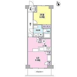 M CROSS 3階1LDKの間取り