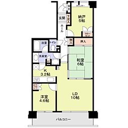 越谷南パークホームズ 2SLDKの間取図画像