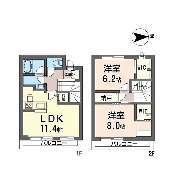 シャーメゾンノア 00103｜東京都調布市飛田給３丁目(賃貸アパート2LDK・1階・69.16㎡)の写真 その2