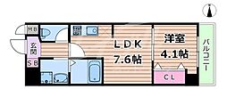 Osaka Metro今里筋線 新森古市駅 徒歩8分の賃貸マンション 5階1LDKの間取り