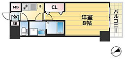 レジデンス神戸ヴェルノ 1Kの間取図画像