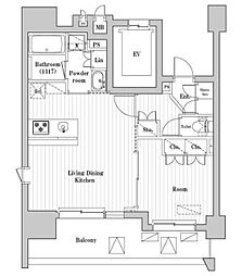 ARKMARK大森町ASYLCOURT 1LDKの間取図画像