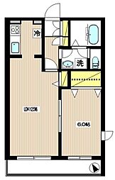 リビオンドルチェ 1LDKの間取図画像