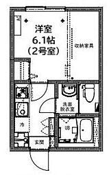 ＫＥＩＡＩ ＲＥＳＩＤＥＮＣＥ 東村山 1階1Kの間取り