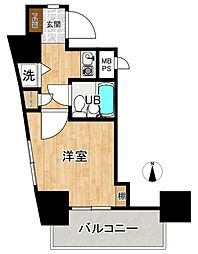 ライオンズマンション千葉東 1Kの間取図画像
