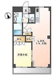 SAKURASQUARE 1LDKの間取図画像