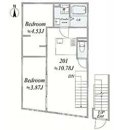 trias171 2LDKの間取図画像