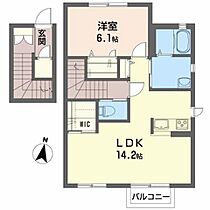 シャーメゾンシティ 202 ｜ 福島県福島市八木田字川原内133-2（賃貸アパート1LDK・2階・56.67㎡） その2