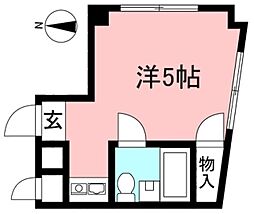 ユーハ上北沢マンション ワンルームの間取図画像