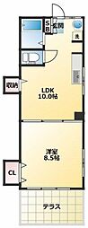 メゾン・ドール 1LDKの間取図画像