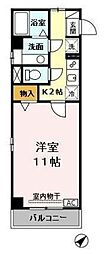オリゾン立川 1Kの間取図画像