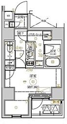 RELUXIA北千住 3階1Kの間取り