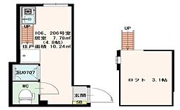 Stage中野3 ワンルームの間取図画像