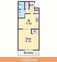 Mグラナート 1DKの間取図画像