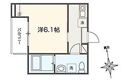 Fiorito六実 1Kの間取図画像