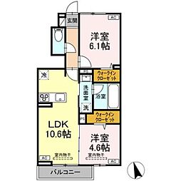 リンツ 2LDKの間取図画像