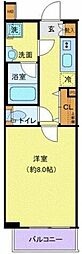 プレール・ドゥーク高井戸 1階1Kの間取り
