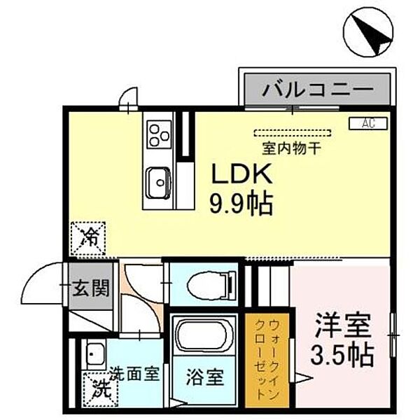 Ｄ－Ｒ？？？宮原　II 201｜新潟県長岡市宮原２丁目(賃貸アパート1LDK・2階・32.77㎡)の写真 その2