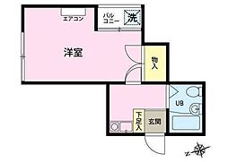 セイントハウス 1Kの間取図画像