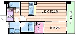 ORACION吹田 1LDKの間取図画像