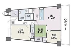 アイランドシティインフィニガーデンN棟 3LDKの間取図画像