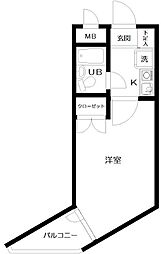 セントヒルズ橋本 4階1Kの間取り