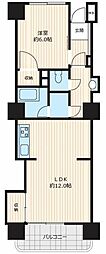 明大前フラワーマンション 1LDKの間取図画像