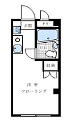 エミールII 3階ワンルームの間取り