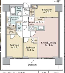 リビオタワー品川 3LDKの間取図画像