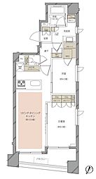 グリーンパーク水天宮前 2LDKの間取図画像