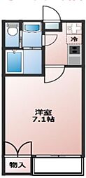 Fusion練馬桜台 2階1Kの間取り