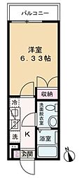 ザ・レジデンス北習志野 1Kの間取図画像
