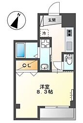LiberYokohama 1Kの間取図画像