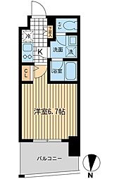 都営三田線 板橋区役所前駅 徒歩10分の賃貸マンション 7階1Kの間取り