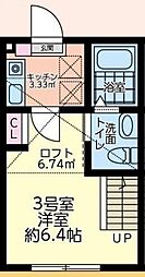 小田急小田原線 町田駅 バス14分 根岸下車 徒歩1分の賃貸アパート 1階1Kの間取り