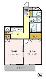 グランシャリオ 1階2Kの間取り
