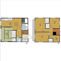 土方社宅一戸建 4SDKの間取り