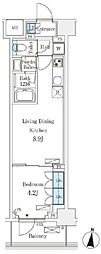フロンティアレジデンス錦糸公園 1LDKの間取図画像