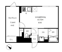 creal学芸大学 1LDKの間取図画像