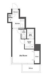 メゾン・ド・ヴィレ麻布台 1Kの間取図画像