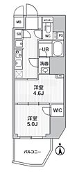 S-RESIDENCE蔵前balm 1DKの間取図画像